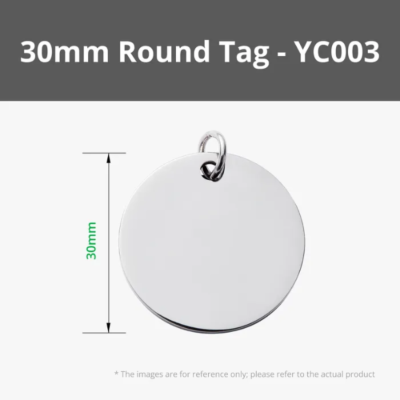 Bambu Lab Large Round Stainless Steel Tag (5PCS)