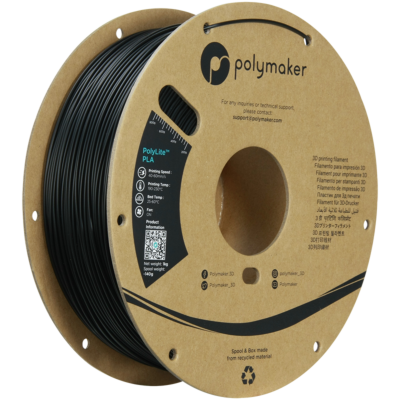 Polymaker PolyLite™ PLA Filament - Black - 1Kg 1.75mm