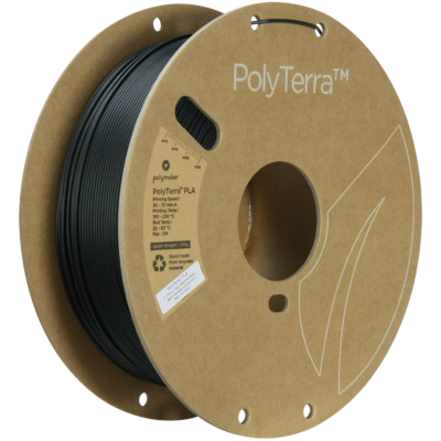 Polymaker PolyTerra PLA Filament - Charcoal Black - 1KG 1.75mm