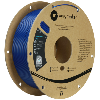 Polymaker PolySonic PLA Filament - High Speed PLA Blue - 1KG 1.75mm