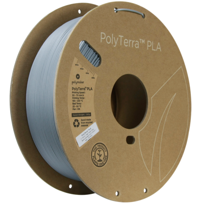 Polymaker PolyTerra PLA Filament - Fossil Grey - 1KG 1.75mm