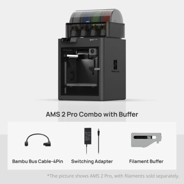Bambu lab P1S AMS2 Pro ハブ付き 0.2mmノズル付き Bambu Lab P1S 3D Printer with AMS 2 Pro and Upgrade kit - (3 boxes
