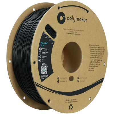 Polymaker PolyLite™ PLA Filament - Black - 1Kg 1.75mm