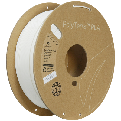 Polymaker PolyTerra PLA Filament - Cotton White - 1KG 1.75mm