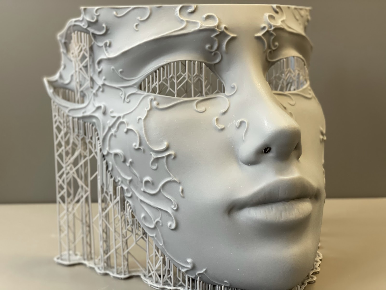 a 3d printed masquerade mask