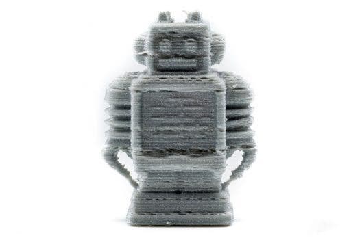 3D printed robot demonstrating under extrusion