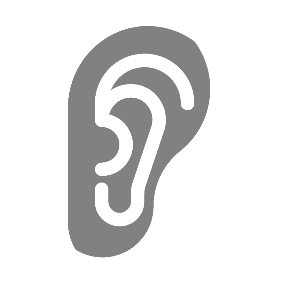 Stylised ear signifying audiology