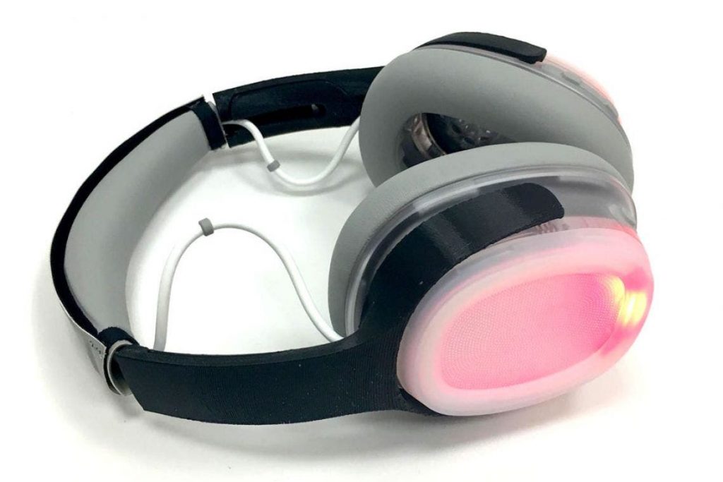 a pair of bose headphones with multiple 3d printed components