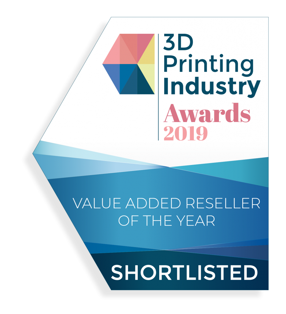 poster for 3d printing industry awards - additive-x were shortlisted for value added reseller of the year