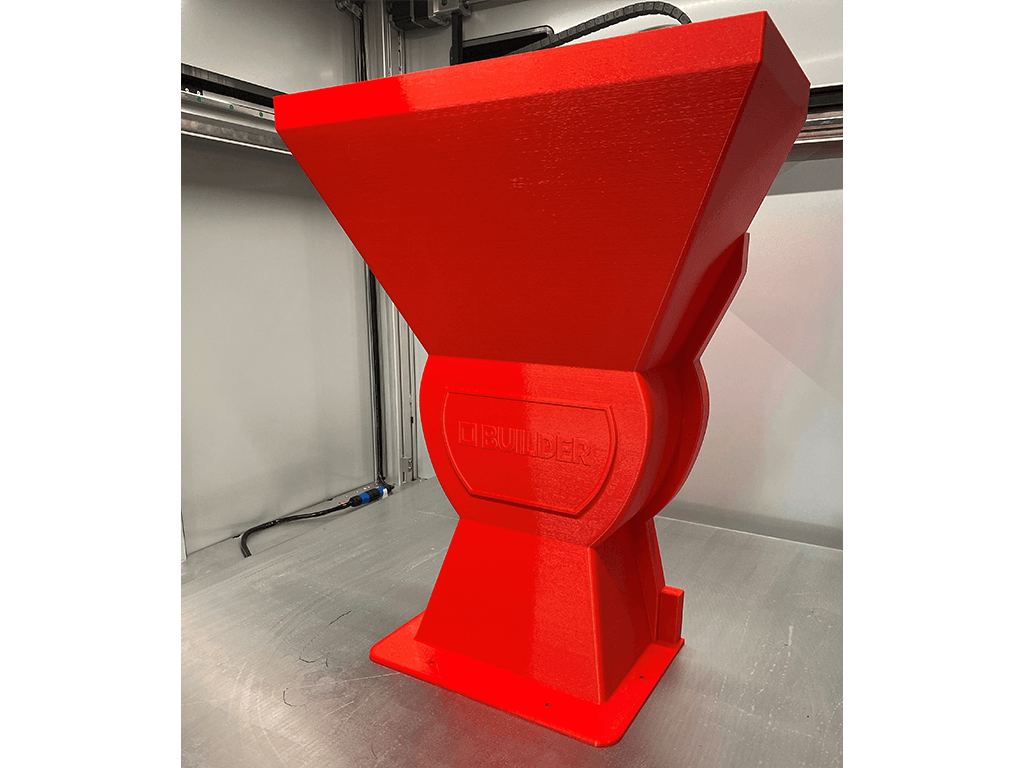 a large cover part 3d printed by builder
