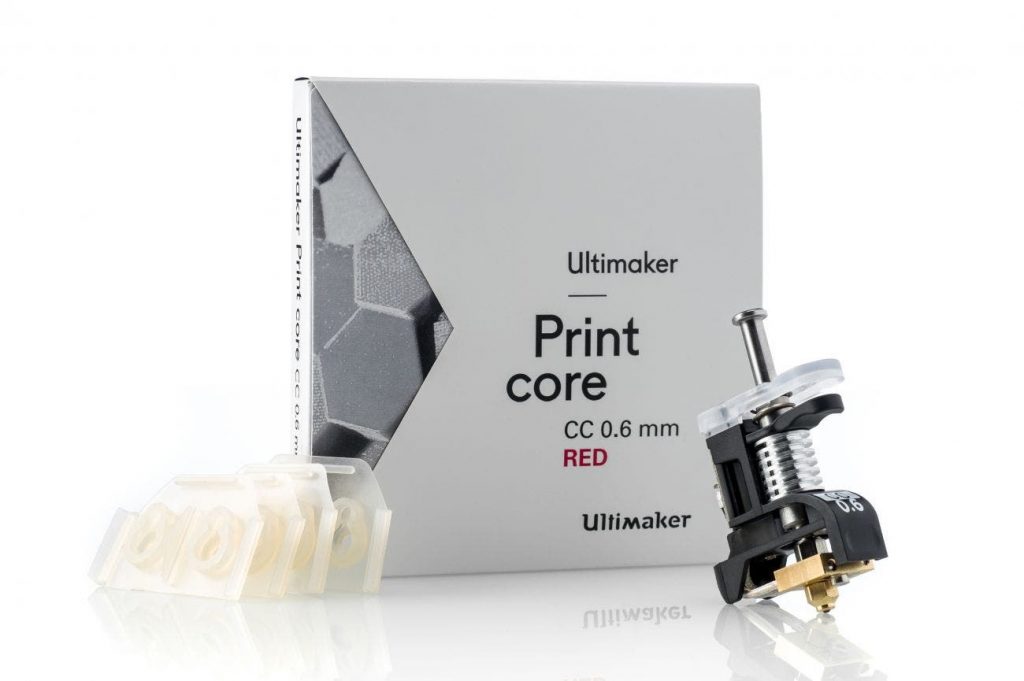 an ultimaker print core - CC0.6mm in red