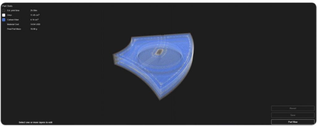 a 3d rendering of a part to be printed