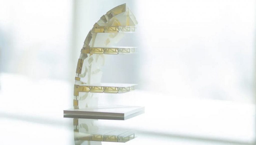 cross section of a 3d printed artistic model
