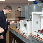 Julian Smith looking at the Ultimaker 3