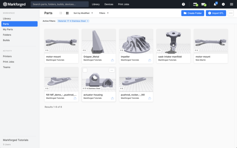 Markforged eiger software