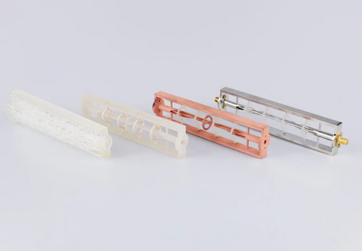 4 electroplated 3D printed parts