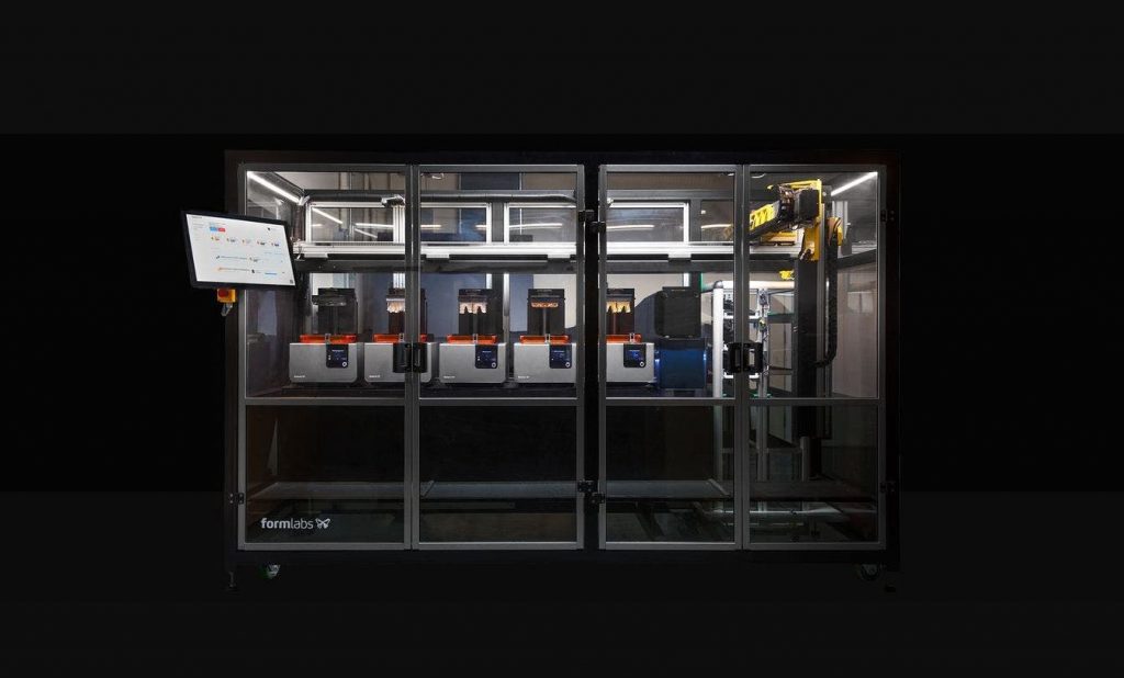 the formlabs form cell, row of formlabs printers