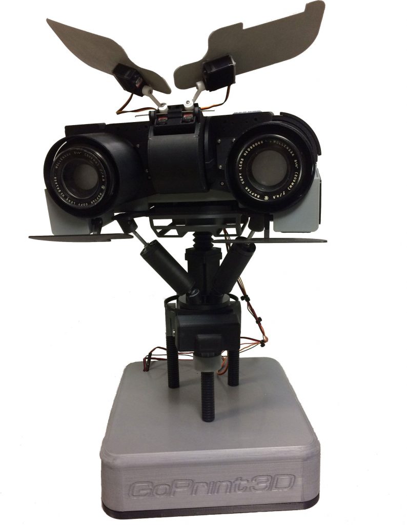 the 3d printed head of johnny 5