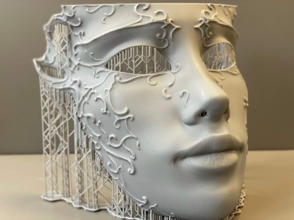 a 3d printed masquerade mask