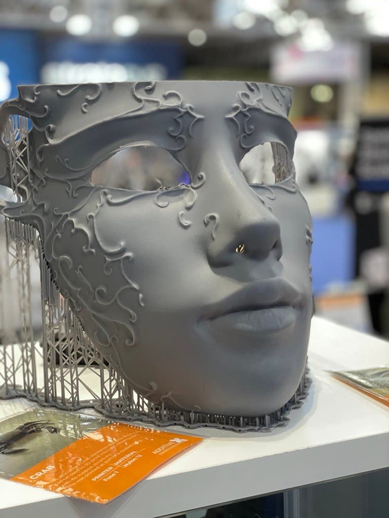A 3D printed masquerade, ballroom mask