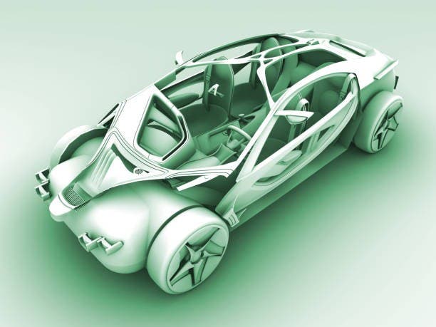 3D render of a car
