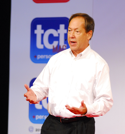 a tct keynote speaker talking at the event