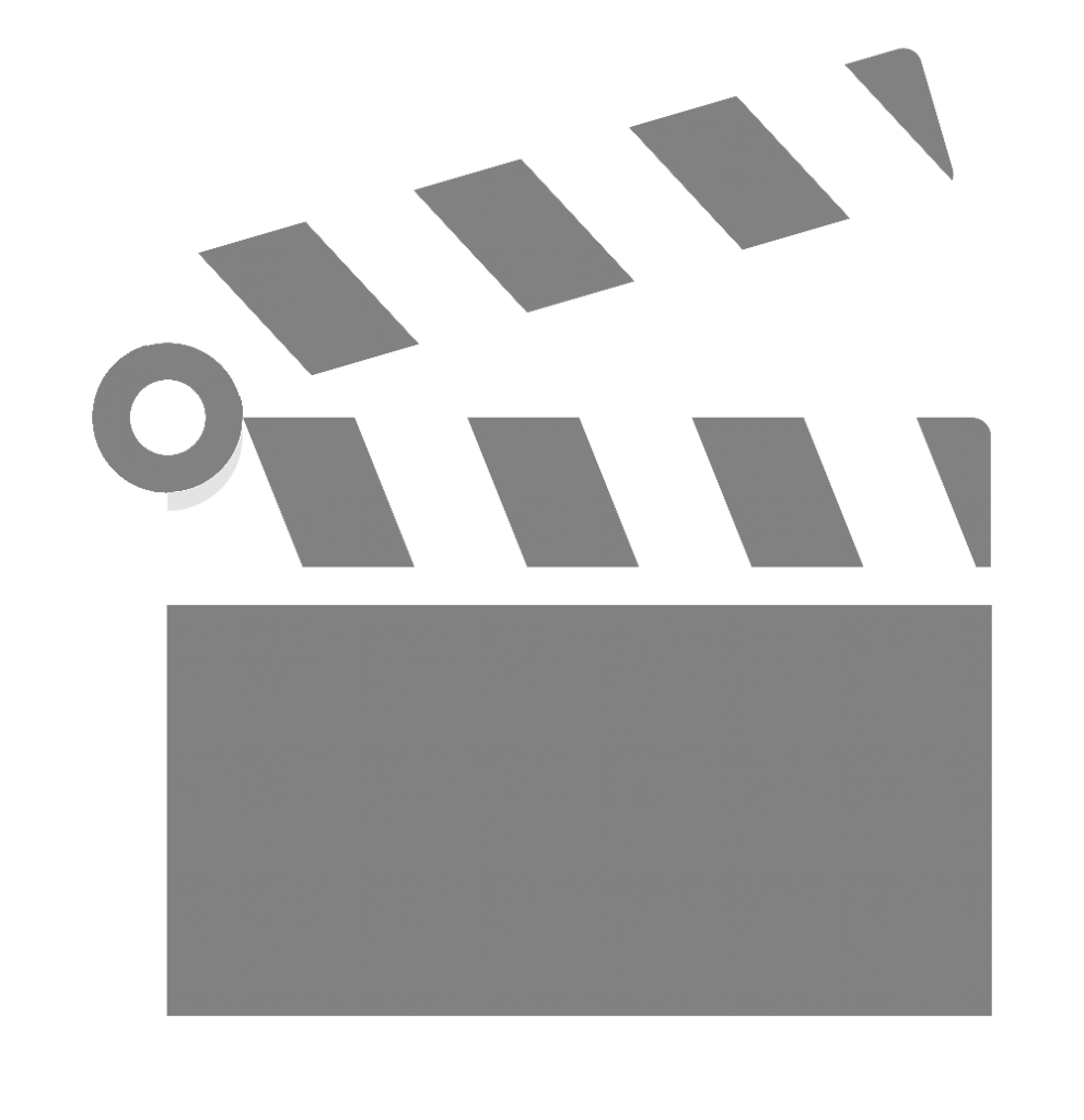 Stylised clapperboard signifying TV and Film industry