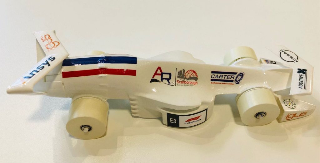 A 3D printed model of a car created by Scarborough UTC