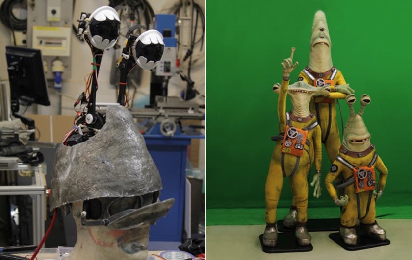 a set of 3d printed aliens made by a zortrax machine