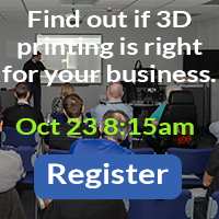 poster about an additive-x talk: "find out if 3d printing is right for your business"