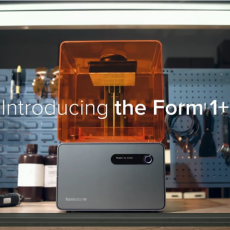 a poster introducing the form + 3d printer by formlabs