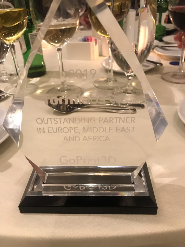 award for best 3d printing partner