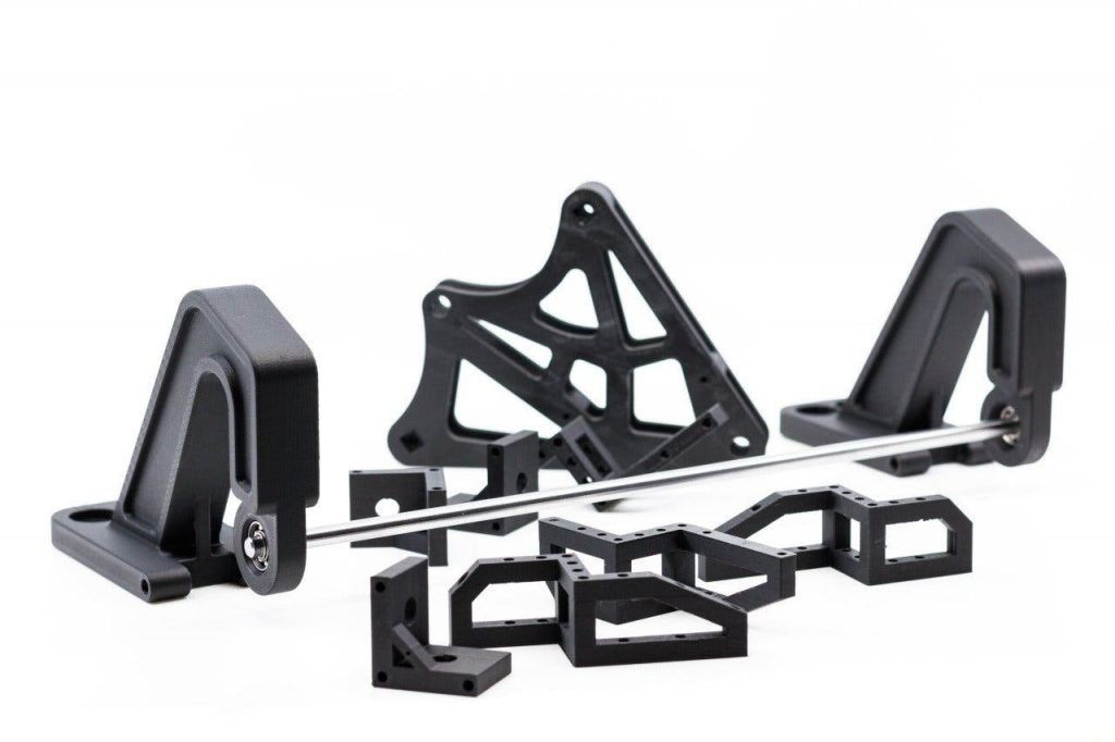 3d printed parts in onyx fr, a flame retardant material