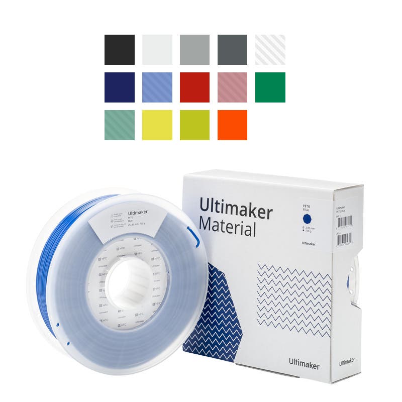 Spool of Ultimaker PETG filament in blue