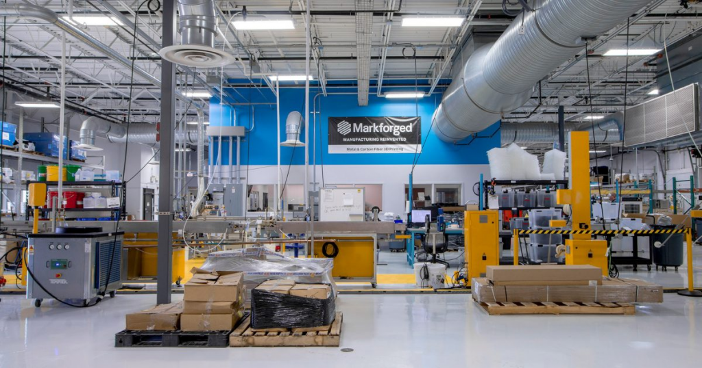 Interior photograph of the Markforged warehouse