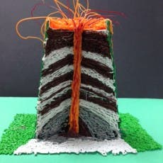 a 3d printed erupting volcano