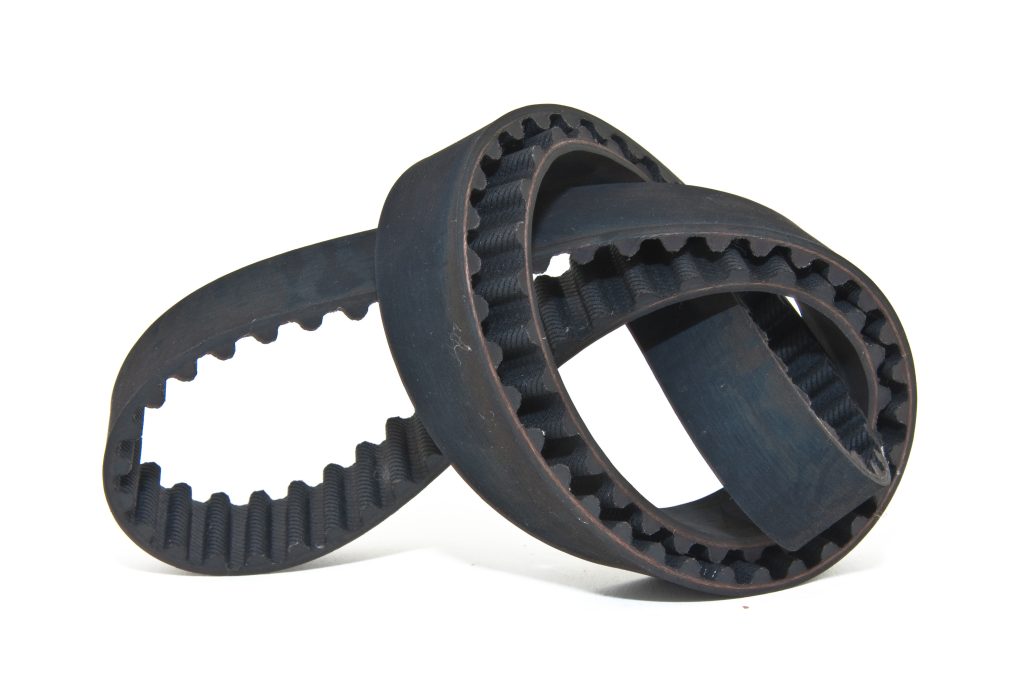 A 3D printer timing belt wound into a decorative knot.