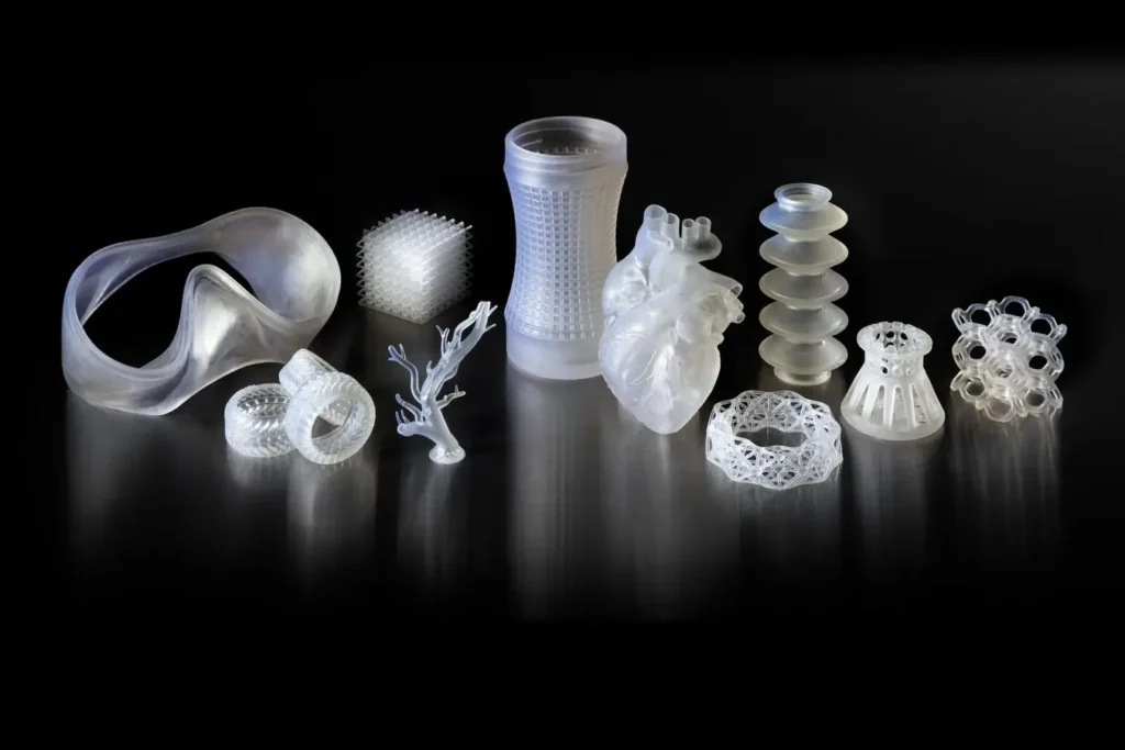 Prints of silicone material from Formlabs
